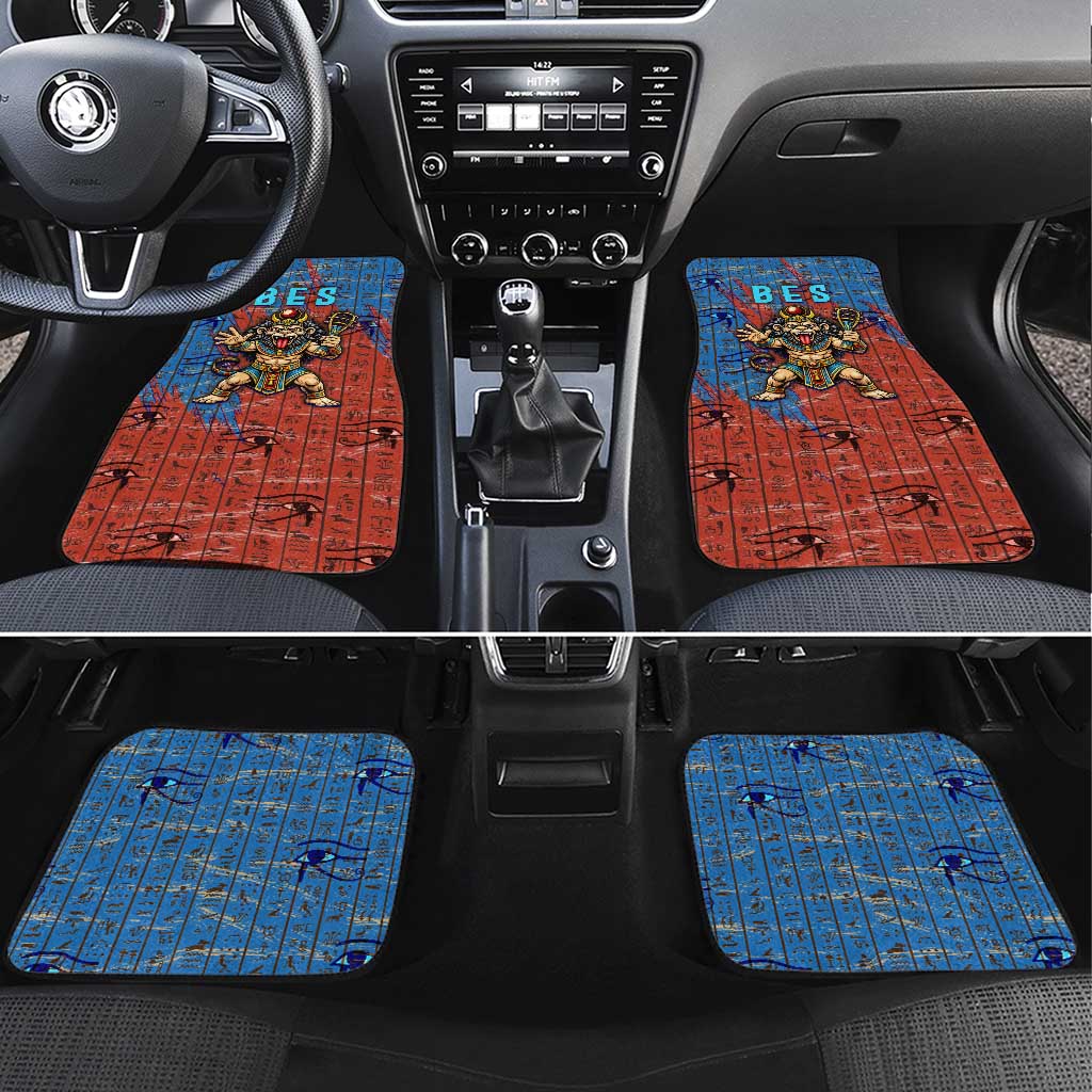 Bes Car Mats Ancient Egyptian Hieroglyphs and Sacred Symbols Ancient Myth - African Pride