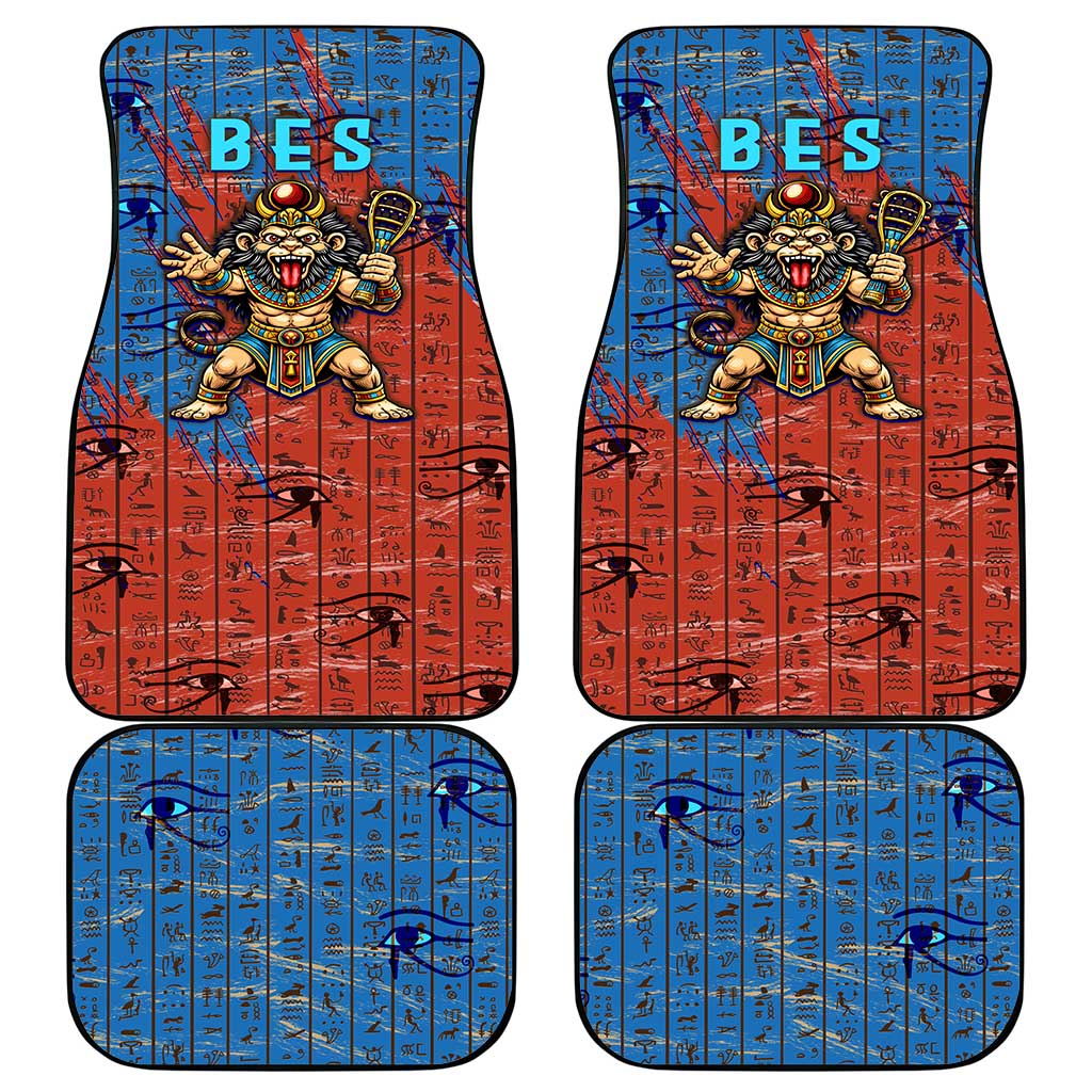 Bes Car Mats Ancient Egyptian Hieroglyphs and Sacred Symbols Ancient Myth - African Pride