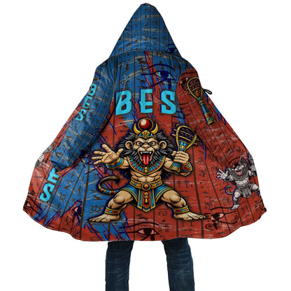 Bes Cloak Ancient Egyptian Hieroglyphs and Sacred Symbols Ancient Myth - African Pride
