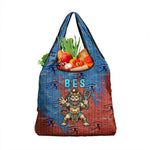 Bes Grocery Bag Ancient Egyptian Hieroglyphs and Sacred Symbols Ancient Myth - African Pride