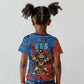 Bes Kid T shirt Ancient Egyptian Hieroglyphs and Sacred Symbols Ancient Myth - African Pride
