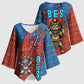 Bes Kimono Sleeve Blouse Ancient Egyptian Hieroglyphs and Sacred Symbols Ancient Myth - African Pride