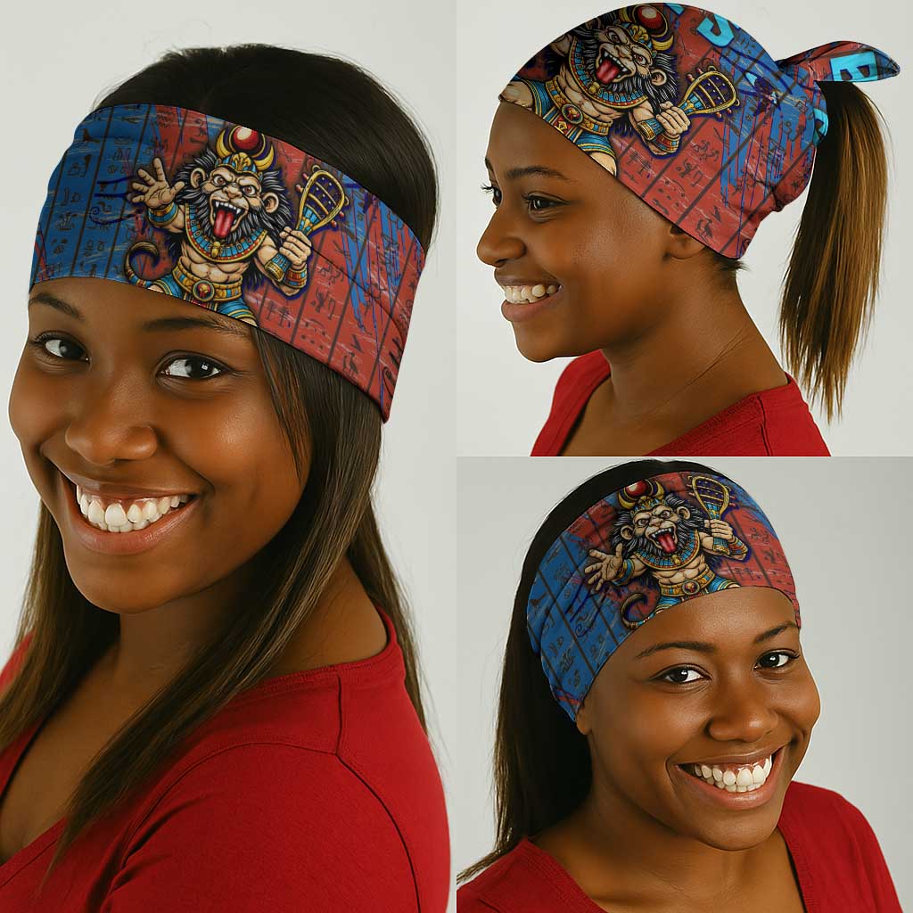 Bes Neck Gaiter Ancient Egyptian Hieroglyphs and Sacred Symbols Ancient Myth - African Pride