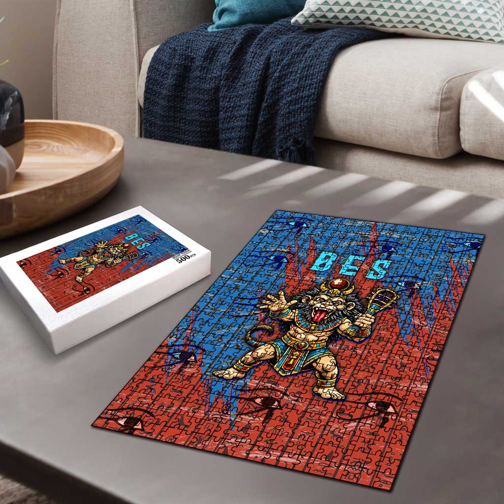Bes Puzzle Ancient Egyptian Hieroglyphs and Sacred Symbols Ancient Myth - African Pride