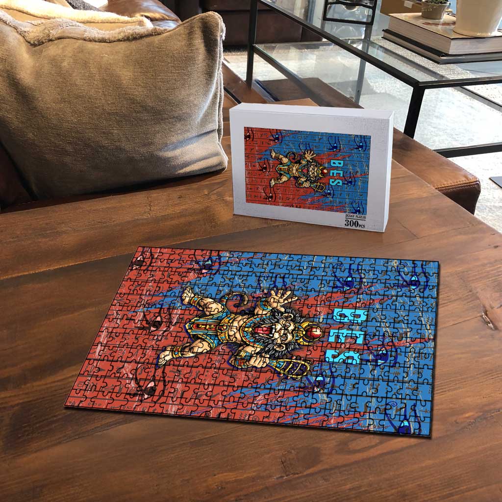 Bes Puzzle Ancient Egyptian Hieroglyphs and Sacred Symbols Ancient Myth - African Pride