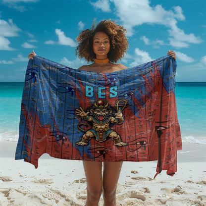 Bes Sarong Ancient Egyptian Hieroglyphs and Sacred Symbols Ancient Myth - African Pride