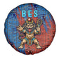 Bes Spare Tire Cover Ancient Egyptian Hieroglyphs and Sacred Symbols Ancient Myth - African Pride