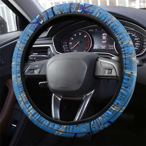 Bes Steering Wheel Cover Ancient Egyptian Hieroglyphs and Sacred Symbols Ancient Myth - African Pride