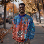 Bes Sweatshirt Ancient Egyptian Hieroglyphs and Sacred Symbols Ancient Myth - African Pride