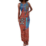 Bes Tank Maxi Dress Ancient Egyptian Hieroglyphs and Sacred Symbols Ancient Myth - African Pride