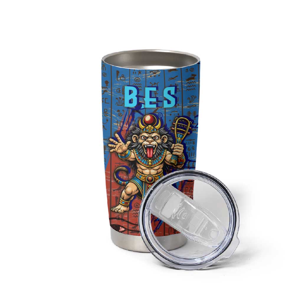 Bes Tumbler Cup Ancient Egyptian Hieroglyphs and Sacred Symbols Ancient Myth - African Pride