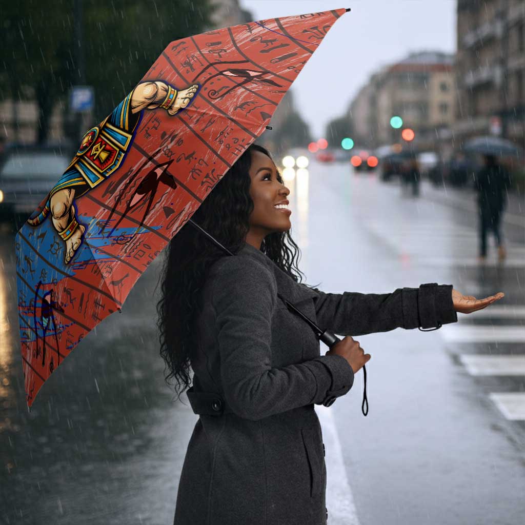 Bes Umbrella Ancient Egyptian Hieroglyphs and Sacred Symbols Ancient Myth - African Pride