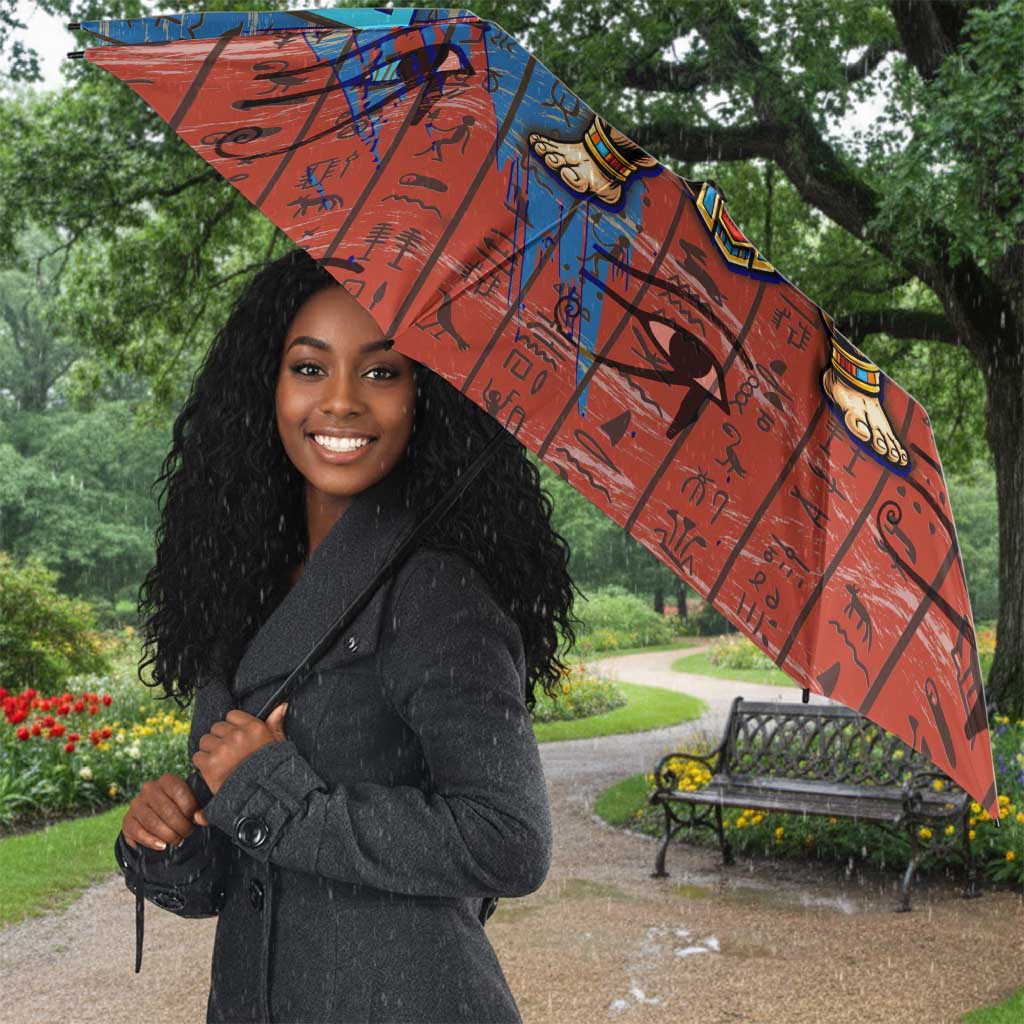 Bes Umbrella Ancient Egyptian Hieroglyphs and Sacred Symbols Ancient Myth - African Pride