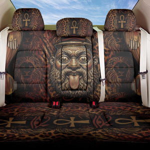 Bes Ancient Egyptian Back Car Seat Cover with Leopard Print Ankh and Eye of Horus Egyptian Deity Tribute - African Pride
