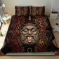 Bes Ancient Egyptian Bedding Set with Leopard Print Ankh and Eye of Horus Egyptian Deity Tribute - African Pride