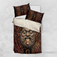 Bes Ancient Egyptian Bedding Set with Leopard Print Ankh and Eye of Horus Egyptian Deity Tribute - African Pride