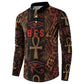 Bes Ancient Egyptian Button Sweatshirt with Leopard Print Ankh and Eye of Horus Egyptian Deity Tribute