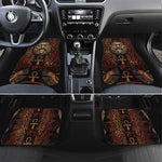 Bes Ancient Egyptian Car Mats with Leopard Print Ankh and Eye of Horus Egyptian Deity Tribute - African Pride