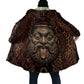 Bes Ancient Egyptian Cloak with Leopard Print Ankh and Eye of Horus Egyptian Deity Tribute - African Pride
