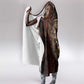 Bes Ancient Egyptian Hooded Blanket with Leopard Print Ankh and Eye of Horus Egyptian Deity Tribute - African Pride
