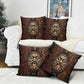 Bes Ancient Egyptian Pillow Cover with Leopard Print Ankh and Eye of Horus Egyptian Deity Tribute - African Pride