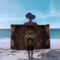 Bes Ancient Egyptian Sarong with Leopard Print Ankh and Eye of Horus Egyptian Deity Tribute - African Pride