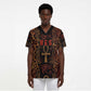 Bes Ancient Egyptian Scrub Top with Leopard Print Ankh and Eye of Horus Egyptian Deity Tribute - African Pride
