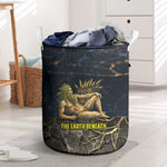 Geb Laundry Basket Ancient Egyptian Cracked Earth and Wheat Illustration Egyptian Earth God - African Pride