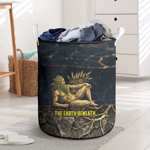 Geb Laundry Basket Ancient Egyptian Cracked Earth and Wheat Illustration Egyptian Earth God - African Pride
