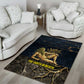Geb Area Rug Ancient Egyptian Cracked Earth and Wheat Illustration Egyptian Earth God - African Pride