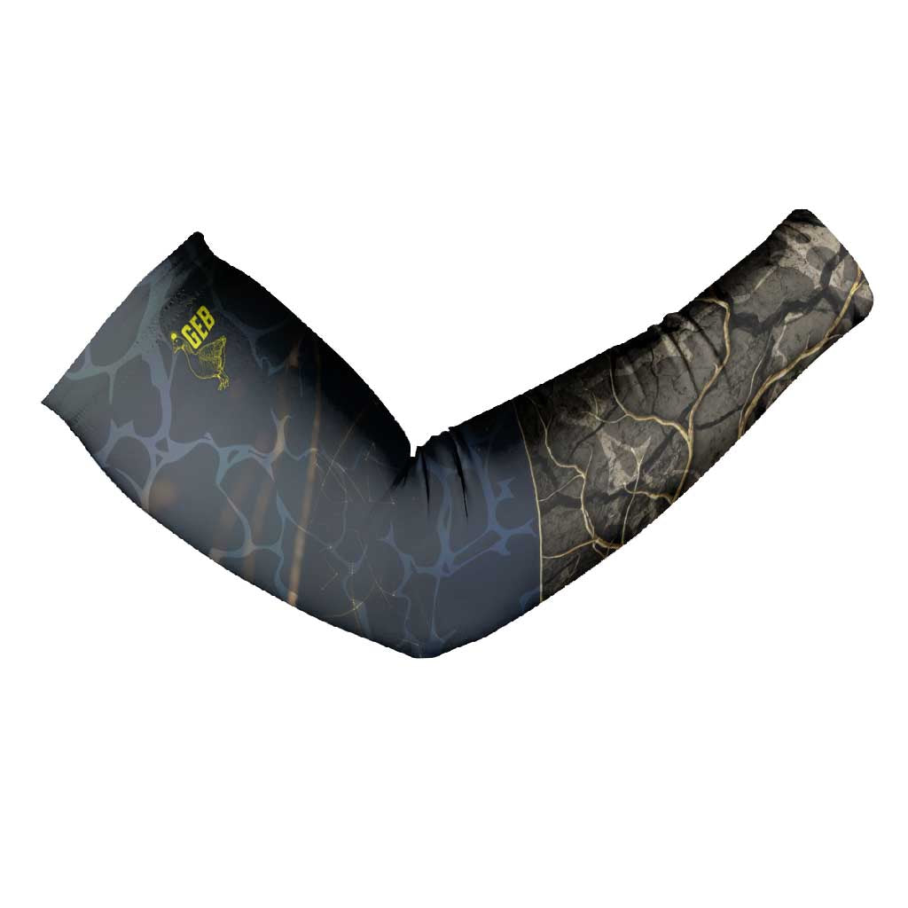 Geb Arm Sleeves Ancient Egyptian Cracked Earth and Wheat Illustration Egyptian Earth God - African Pride