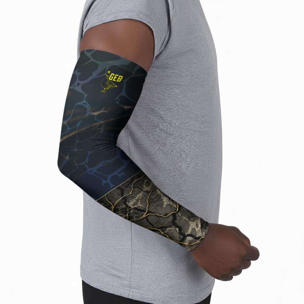 Geb Arm Sleeves Ancient Egyptian Cracked Earth and Wheat Illustration Egyptian Earth God - African Pride