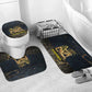 Geb Bathroom Set Ancient Egyptian Cracked Earth and Wheat Illustration Egyptian Earth God - African Pride