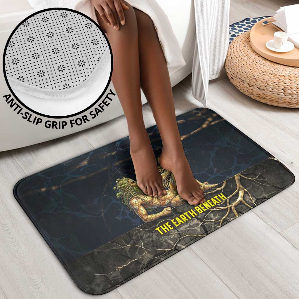 Geb Bathroom Set Ancient Egyptian Cracked Earth and Wheat Illustration Egyptian Earth God - African Pride