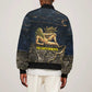 Geb Bomber Jacket Ancient Egyptian Cracked Earth and Wheat Illustration Egyptian Earth God - African Pride