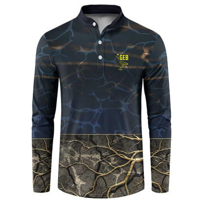 Geb Button Sweatshirt Ancient Egyptian Cracked Earth and Wheat Illustration Egyptian Earth God