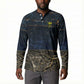 Geb Button Sweatshirt Ancient Egyptian Cracked Earth and Wheat Illustration Egyptian Earth God