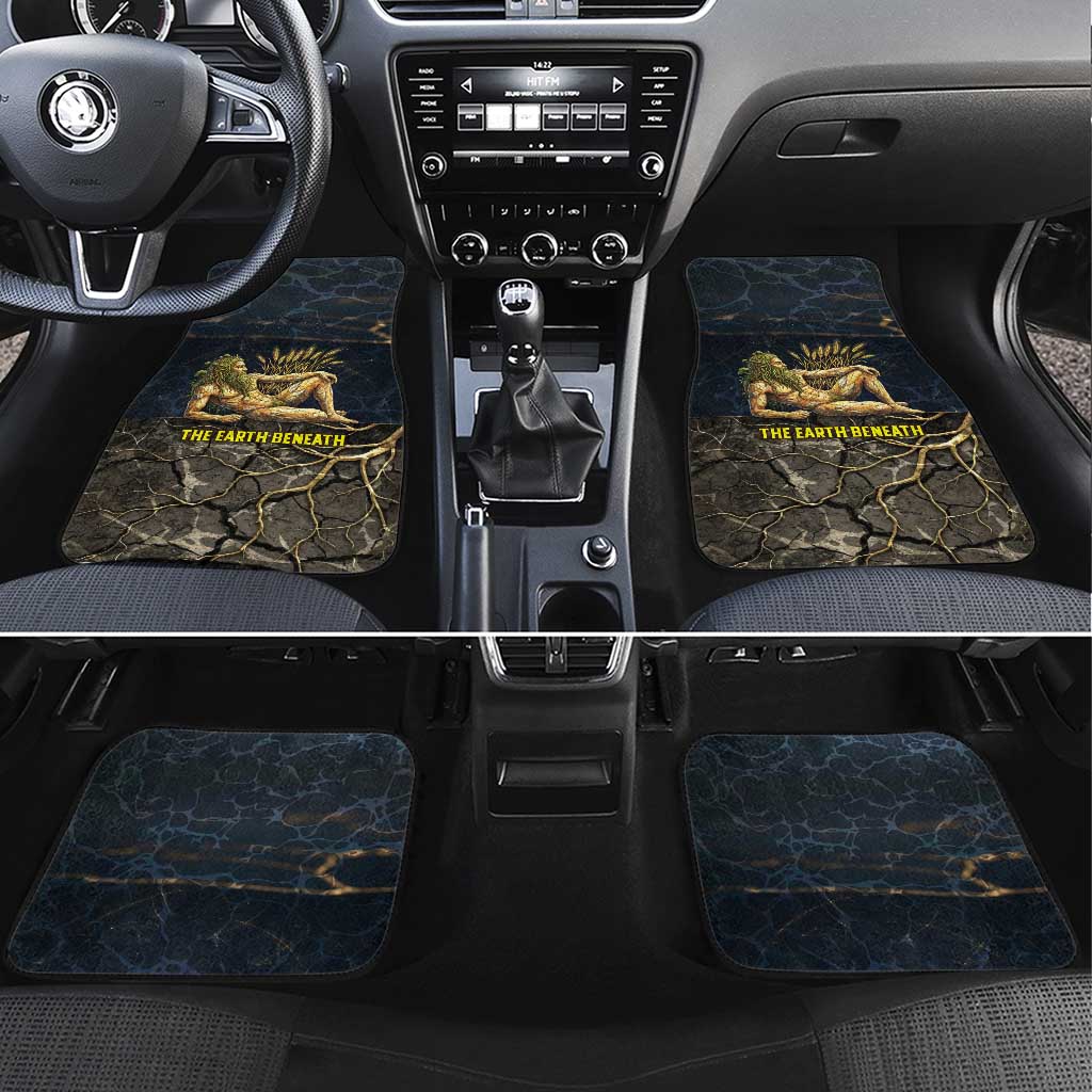 Geb Car Mats Ancient Egyptian Cracked Earth and Wheat Illustration Egyptian Earth God - African Pride