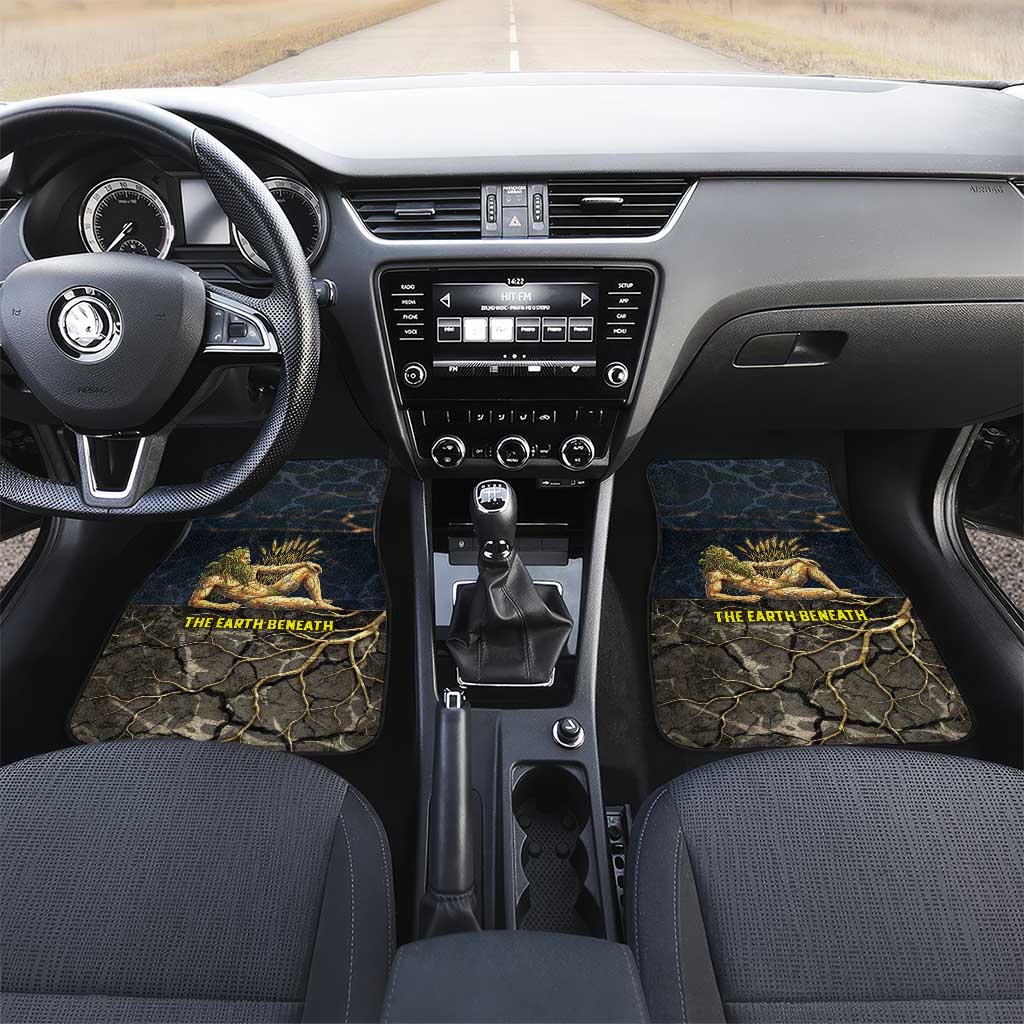 Geb Car Mats Ancient Egyptian Cracked Earth and Wheat Illustration Egyptian Earth God - African Pride