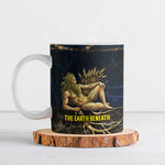 Geb Ceramic Mug Ancient Egyptian Cracked Earth and Wheat Illustration Egyptian Earth God - African Pride