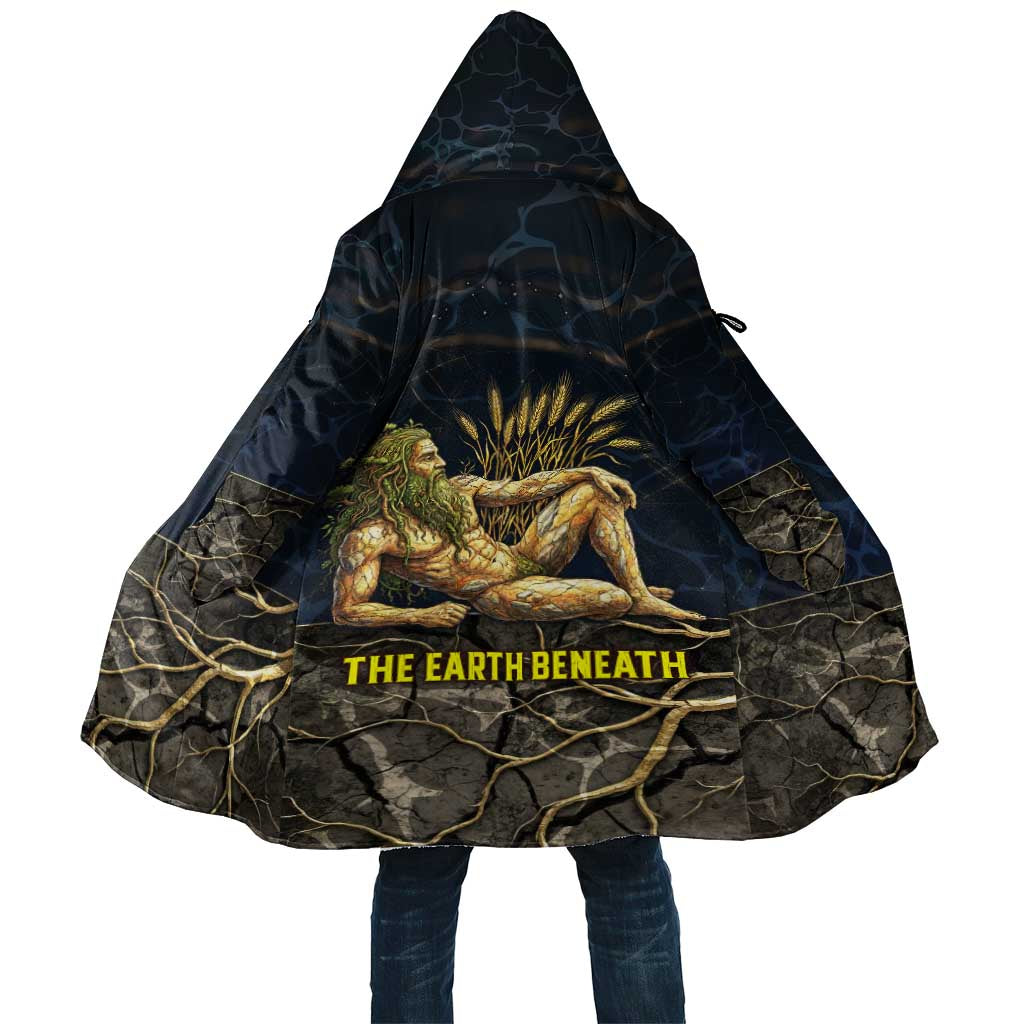 Geb Cloak Ancient Egyptian Cracked Earth and Wheat Illustration Egyptian Earth God - African Pride