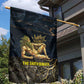 Geb Garden Flag Ancient Egyptian Cracked Earth and Wheat Illustration Egyptian Earth God - African Pride