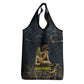 Geb Grocery Bag Ancient Egyptian Cracked Earth and Wheat Illustration Egyptian Earth God - African Pride