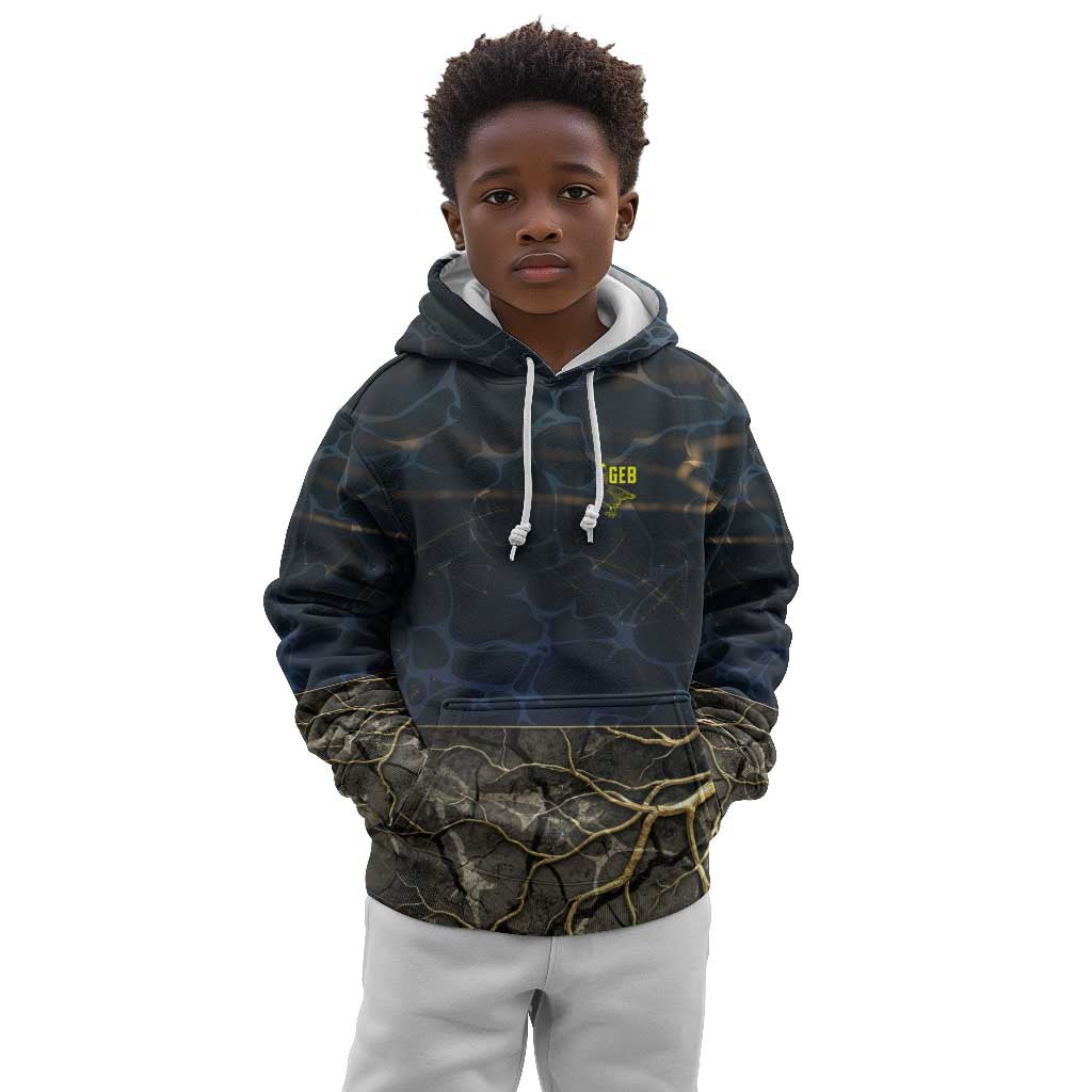 Geb Kid Hoodie Ancient Egyptian Cracked Earth and Wheat Illustration Egyptian Earth God - African Pride