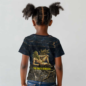 Geb Kid T shirt Ancient Egyptian Cracked Earth and Wheat Illustration Egyptian Earth God - African Pride