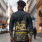 Geb Long Sleeve Button Shirt Ancient Egyptian Cracked Earth and Wheat Illustration Egyptian Earth God - African Pride