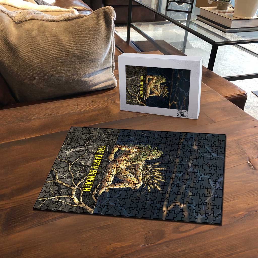 Geb Puzzle Ancient Egyptian Cracked Earth and Wheat Illustration Egyptian Earth God - African Pride