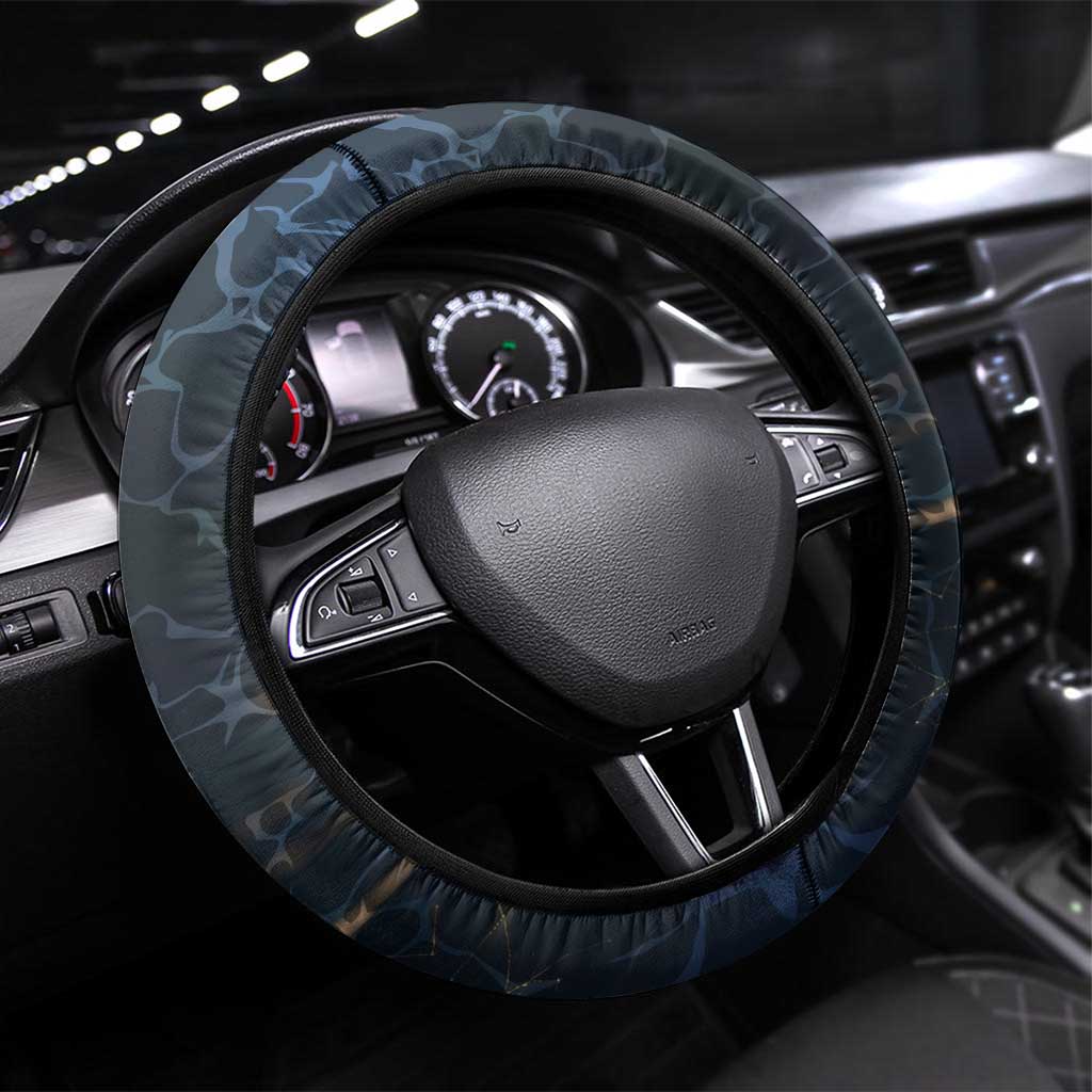Geb Steering Wheel Cover Ancient Egyptian Cracked Earth and Wheat Illustration Egyptian Earth God - African Pride