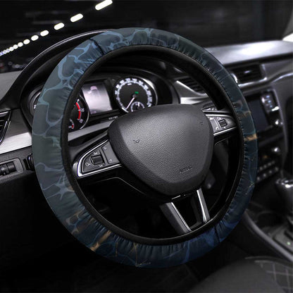 Geb Steering Wheel Cover Ancient Egyptian Cracked Earth and Wheat Illustration Egyptian Earth God - African Pride