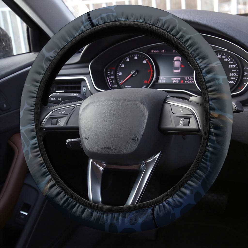Geb Steering Wheel Cover Ancient Egyptian Cracked Earth and Wheat Illustration Egyptian Earth God - African Pride